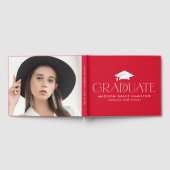 Livre D'or Typographie moderne Red Photo Graduation (Complet)