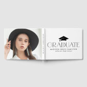 Livre D'or Typographie Noire moderne Diplôme photo (Complet)