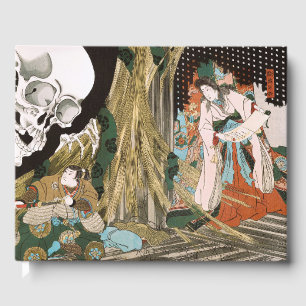Livre D'or Ukiyo-e vintage : l'art du spectre de squelette de