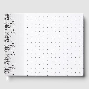 Livre D'or Un ensemble complexe de design floral noir et blan