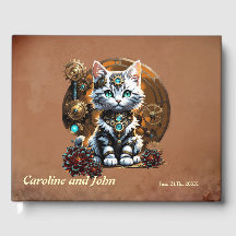 Un petit chaton mignon dans un style steampunk.