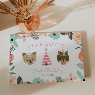 Livre D'or Un sauvage Boho Camping Thème Première fête d'an