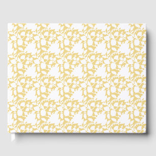 Livre D'or Un tapis jaune avec un motif répétitif motif resem