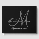 Livre D'or Une affaire de Cravate noire Elégant Monogramme Ph (Recto)