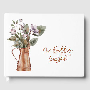Livre D'or Vase de Fleurs Mariage
