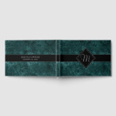Livre D'or Velvety Turquoise Damask | Grunge vert foncé perso (Complet)