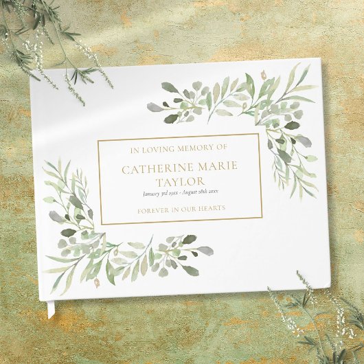 Livre D'or Verdure En Souvenir Mémorial Funéraire