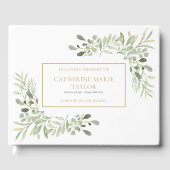 Livre D'or Verdure En Souvenir Mémorial Funéraire (Recto)