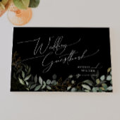 Livre D'or Verdure et or | Mariage noir