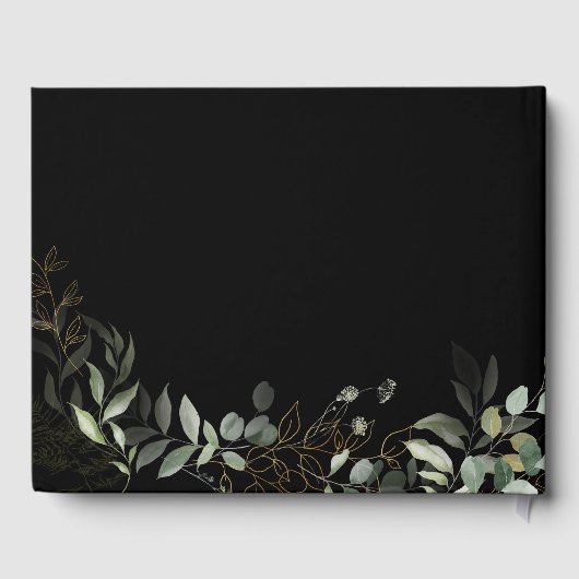 Livre D'or Verdure et or | Mariage noir (Verso)