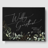 Livre D'or Verdure et or | Mariage noir (Recto)