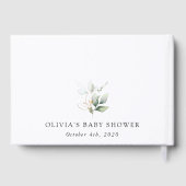 Livre D'or Verdure, Eucalyptus Feuilles, Boho, Baby shower (Verso)