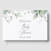 Livre D'or Verdure, Eucalyptus Feuilles, Boho, Baby shower (Recto)