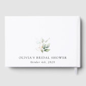 Livre D'or Verdure, Eucalyptus Feuilles, Boho, Fête des marié (Verso)