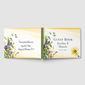 Livre D'or Verdure fleur sauvage Jaune Bleu Bible Verse (Complet)