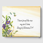 Livre D'or Verdure fleur sauvage Jaune Bleu Bible Verse (Verso)