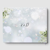 Livre D'or Verdure Floral Script Mariage hivernal (Verso)