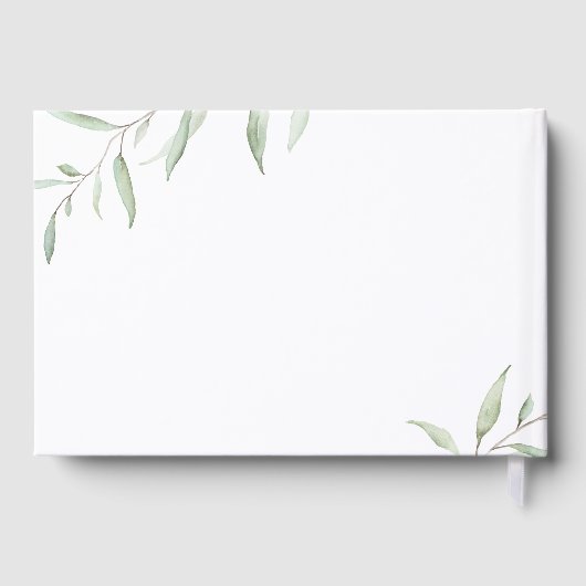 Livre D'or Verdure minimale mariage calligraphie simple (Verso)