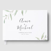 Livre D'or Verdure minimale mariage calligraphie simple (Recto)