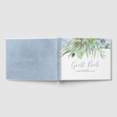 Livre D'or Verdure Succulents Dusty Blue Mariage (Complet)