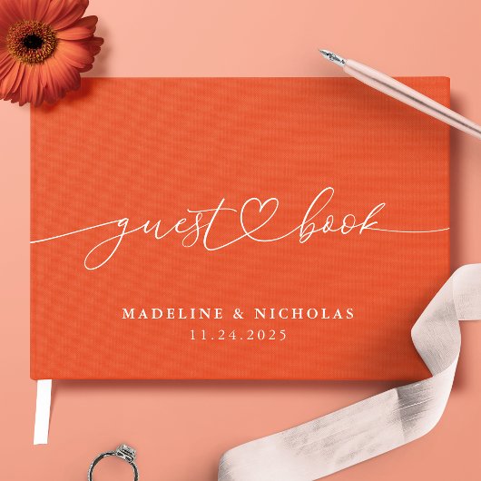 Livre D'or Vérone Sunset Calligraphie Simple moderne Mariage