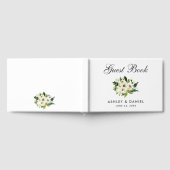 Livre D'or Vert blanc Aquarelle Mariage Floral (Complet)