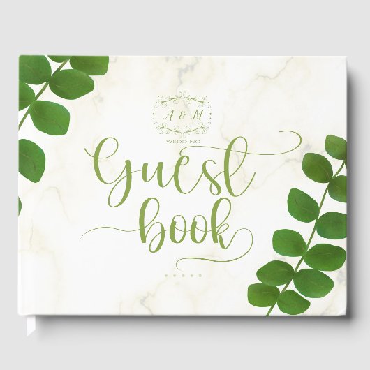 Livre D'or Vert Chic de Mariage (Recto)