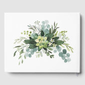 Livre D'or Vert doux Mariage Succulent Floral Botanique (Verso)