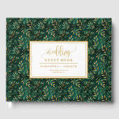Livre d'or vert émeraude feuille mariage (Recto)