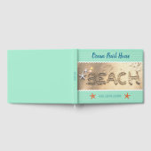 Livre D'or vert mer avec sable, étoile de mer, coquille, mais (Complet)