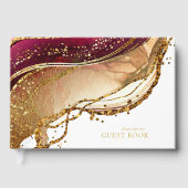 Livre D'or Vin rouge Mariage Abstrait Sparkling ID1018 (Recto)