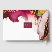 Livre D'or Vin rouge Mariage Abstrait Sparkling ID1018 (Verso)