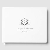 Livre D'or Vins intemporels Crête noire Mariage Monogramme (Recto)