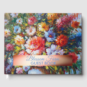 Livre D'or Vintage Floral Fleurs de pays brillantes Personnal