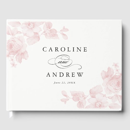 Livre D'or Vintage jardin rose mariage (Recto)