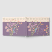 Livre D'or Violet Avec Motif Floral (Complet)