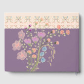 Livre D'or Violet Avec Motif Floral (Verso)