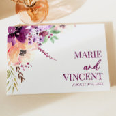 Livre D'or Violet Magenta violet Mariage de fleurs florales