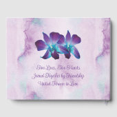 Livre D'or Violet Turquoise Bleu Dendrobium Mariage orchidée (Verso)