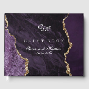 Livre D'or Violet violet Mariage Agate Violet de luxe