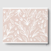 Livre D'or Voeux Floraux rose pour bébé (Verso)