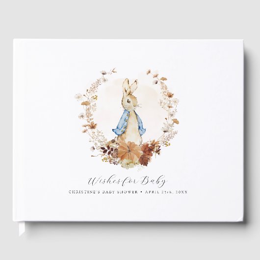 Livre D'or Voeux pour Baby Guest Book Peter Rabbit Automne (Recto)
