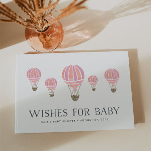 Livre D'or Voeux pour bébé   Baby shower à ballon à air chaud