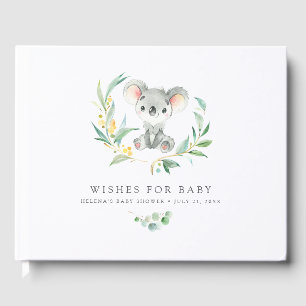 Livre D'or Voeux pour bébé   Baby shower Bush Baby Koala