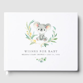 Livre D'or Voeux pour bébé | Baby shower Bush Baby Koala