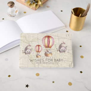 Livre D'or Vœux pour bébé Baby Shower Montgolfière