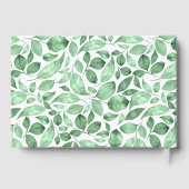 Livre D'or Voeux pour bébé | Élégant Baby shower de feuillage (Verso)