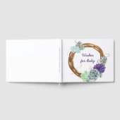 Livre D'or Voeux pour bébé - Rustic Succulents Baby shower (Complet)