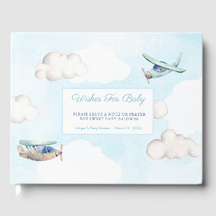 Livre D'or Voeux Pour Bébé Toy Avions Nuages Baby shower