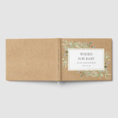 Livre D'or Voeux rustiques pour bébé verdure Aquarelle Douche (Complet)